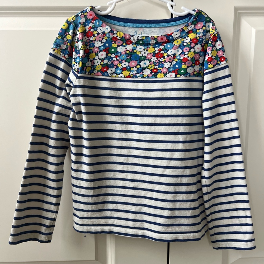 Mini Boden stripe Breton top 7-8y